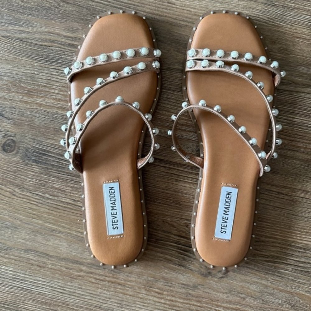 STEVE MADDEN Pearl Slide Sandals Flip Flops